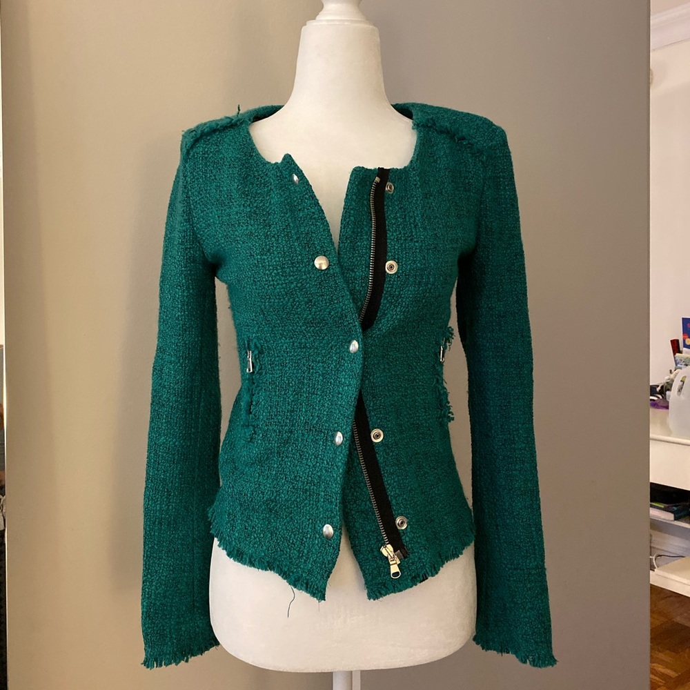 Benetton Green tweed blazer